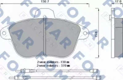 FOMAR FRICTION fo593481 -  Комплект тормозных колодок, дисковый тормоз